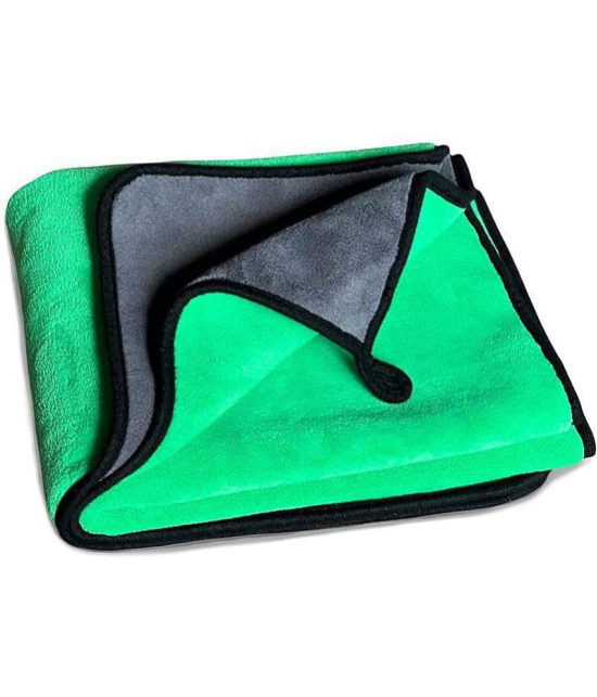 INGENS - Green 500 GSM Microfiber Cloth For Automobile ( Pack of 2 )