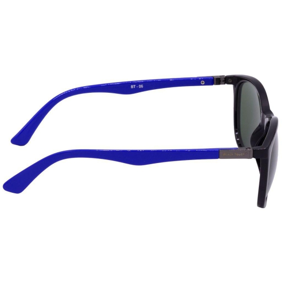 Hrinkar Grey Cat-eye Sunglasses Styles Black, Blue Frame Glasses for Women - HRS-BT-06-BK-BU-BK