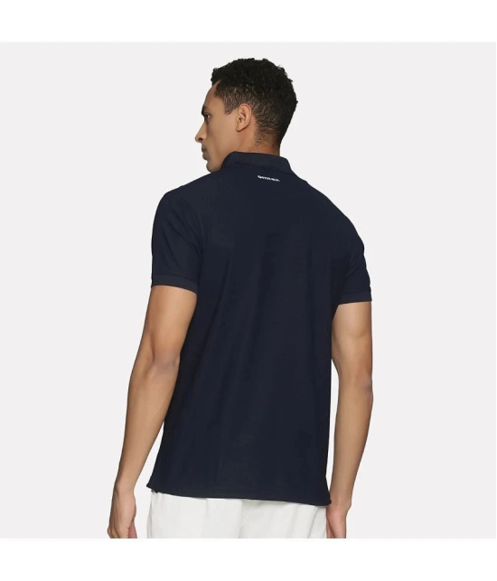 Omtex - Navy Cotton Regular Fit Mens Sports Polo T-Shirt ( Pack of 1 ) - None