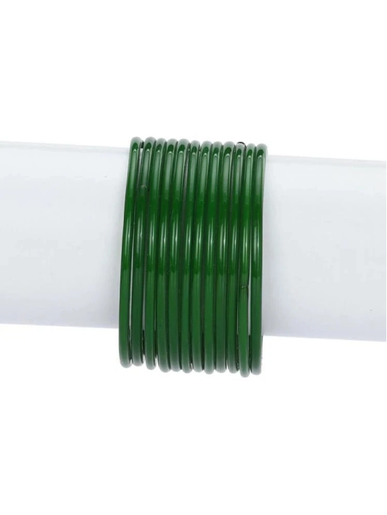 Somil Green Bangle Set ( Pack of 12 ) - None