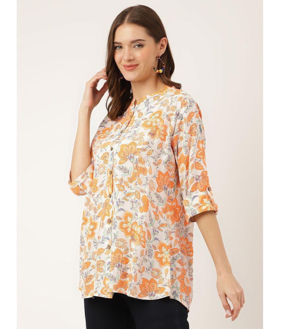 Divena - Orange Rayon Womens Regular Top ( Pack of 1 ) - None