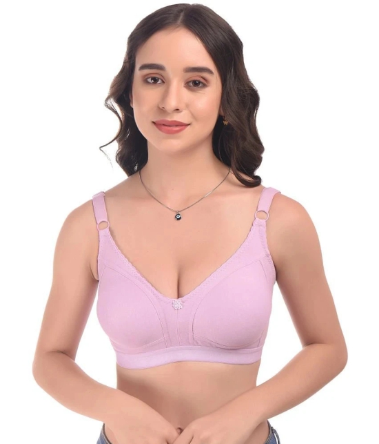 Elina Purple Cotton Non Padded Womens Everyday Bra ( Pack of 1 ) - None