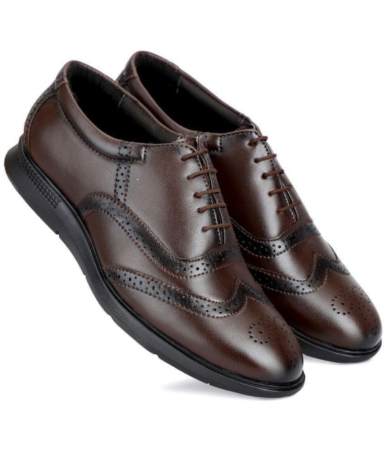 Buxton - Brown Mens Formal Shoes - None