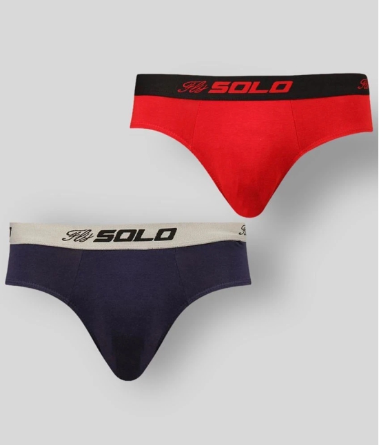 Solo Pack of 2 Cotton Blend Mens Briefs ( Multicolor ) - 80