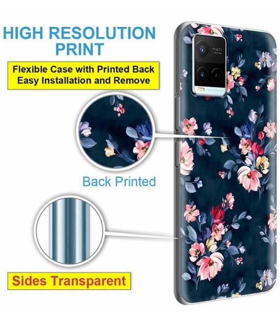 NBOX - Multicolor Silicon Printed Back Cover Compatible For VIVO Y21 2021 ( Pack of 1 )