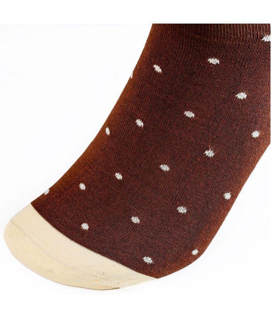 Man Arden Bossy Brown Edition Designer Socks, Casual, Office, Egyptian Premium Cotton Quality, 1 Pair - Brown