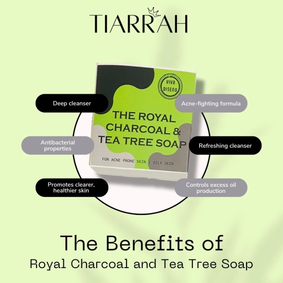 The Royal Charcoal and Tea Tree Soap-Pack of 1