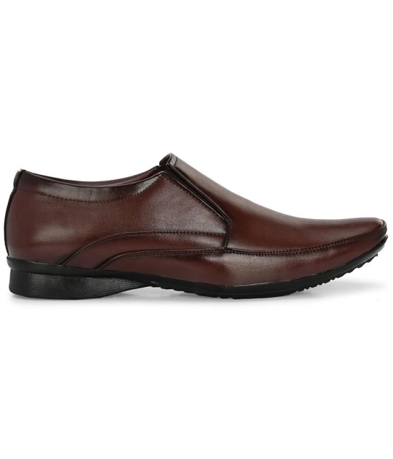 Bucik Brown Mens Slip On Formal Shoes - None