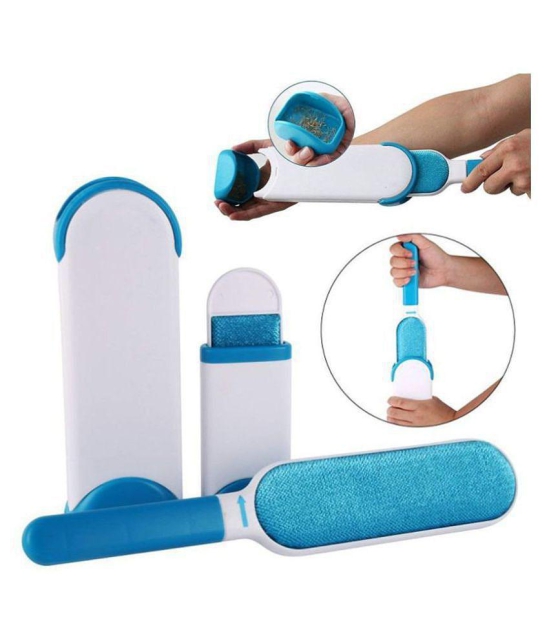 KOKIWOOWOO Pet Fur and Lint Remover Dog Hair Remover Multi-Purpose Double Sided Self-Cleaning and Reusable Pet Fur Remover Large for Home Use & Small for Travelling ( 2 Paw Sticker Free )