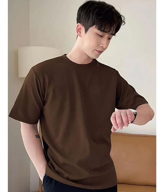 clafoutis Cotton Regular Fit Solid Half Sleeves Mens Polo T Shirt - Brown ( Pack of 1 ) - None