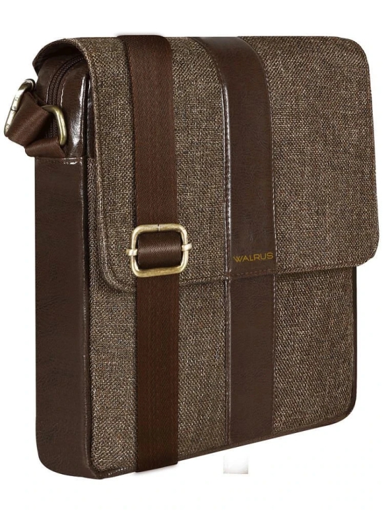 Walrus Brown Solid Messenger Bag - Brown