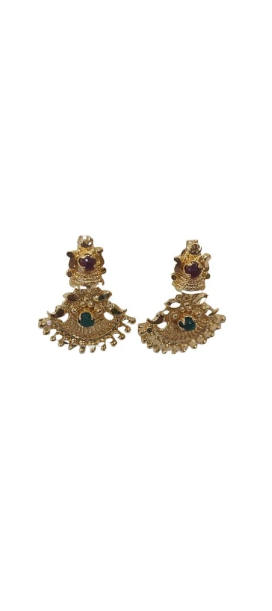 Stone Jhumka Earrings