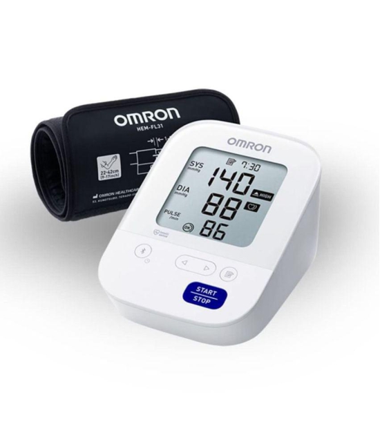 Omron HEM 7156-T Digital Blood Pressure Monitor with 360 Accuracy Intelli Wrap Cuff for All Arm Sizes Accurate Measurements and Bluetooth Connectivity