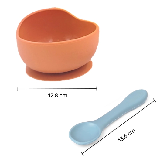 Kids Silicone Bowl Gift Set Pink-Grey