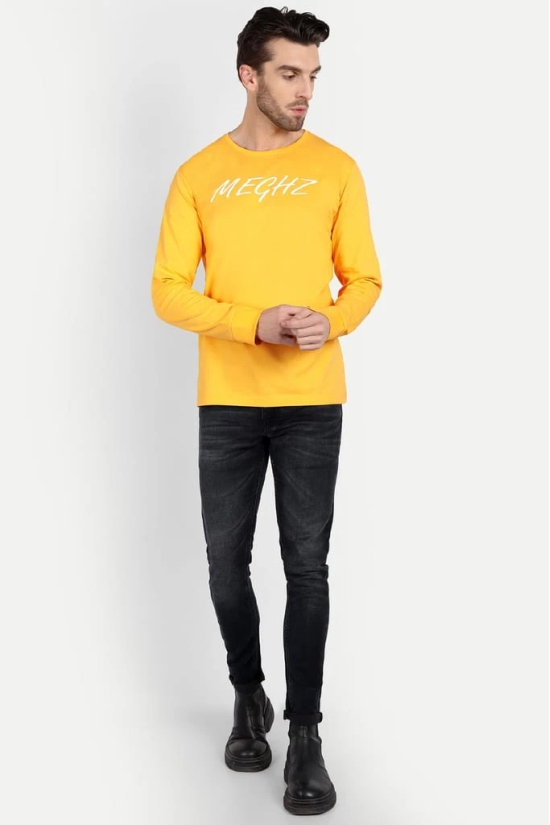 Men's Full Sleeve Yellow T-Shirt