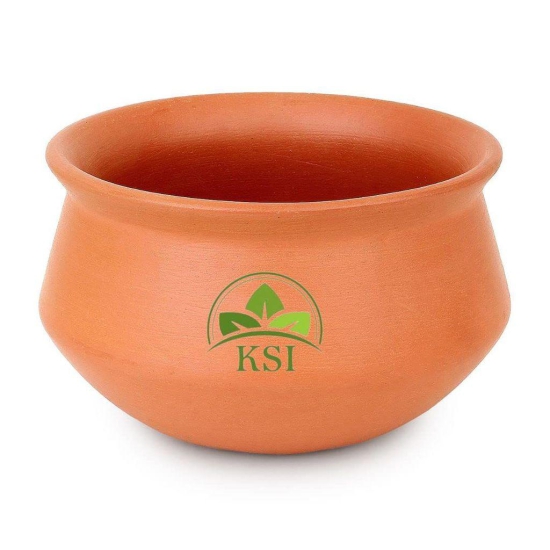 KSI Earthenware Clay Curd Pot Dahi Handi Self Cooling Terracotta Clay Curd Pot Earthenware Pot for Storage