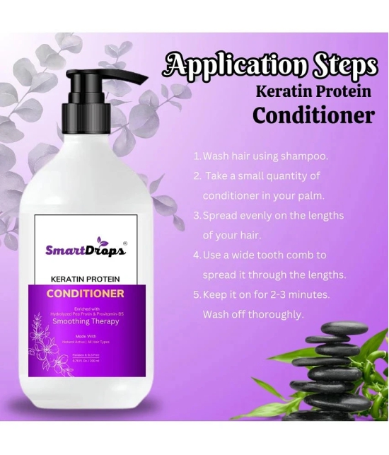 Keratin Smooth Conditioner And Shampoo For Dry Frizzy Hair, Soft Silky Shine