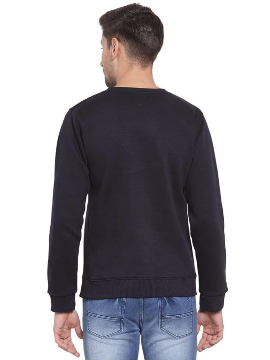 Rodamo  Men Navy Blue Slim Fit Sweatshirts