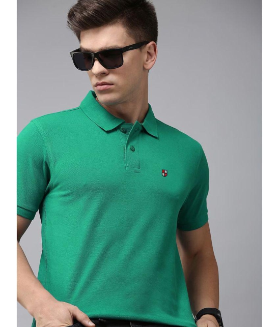 ADORATE - Green Cotton Blend Regular Fit Mens Polo T Shirt ( Pack of 1 ) - None