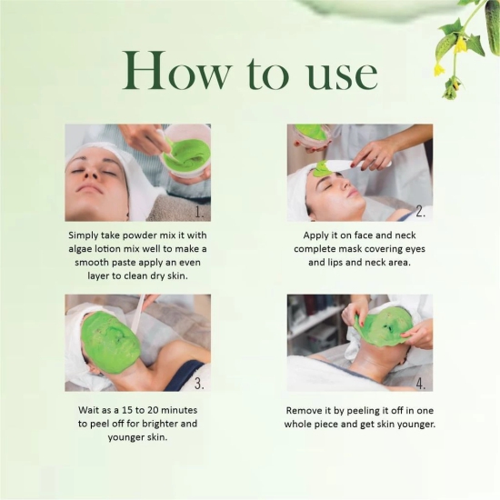 Purobio Cucumber Glucoalgae Peel Off Facial Mask Kit