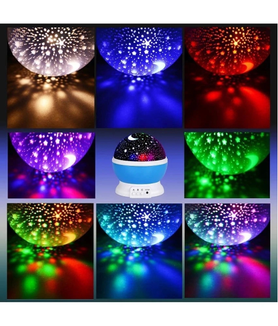 Bhavyta Star Master Colorful LED Metal Polish Stick Moon Light Projector Night Lamp 300 g