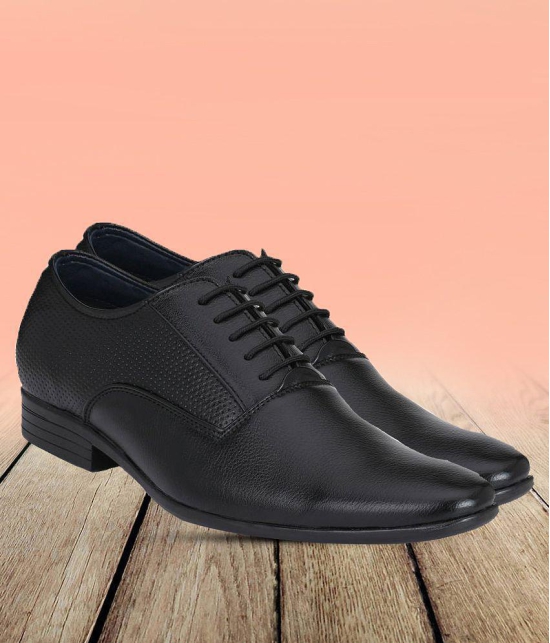 Leeport - Black Mens Oxford Formal Shoes - None