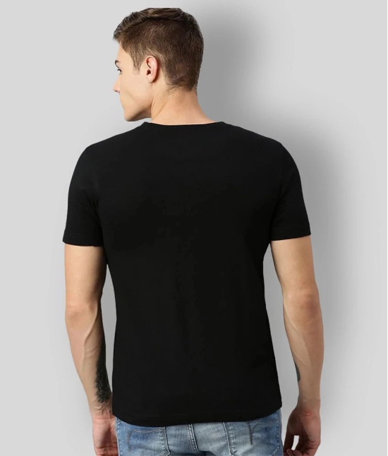 Huetrap - Black Cotton Blend Regular Fit  Mens T-Shirt ( Pack of 1 ) - None