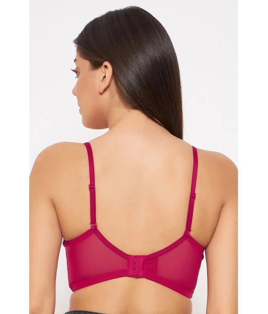 Clovia Pack of 1 Lace Womens Bralette Bra ( Red ) BR2000R04 - None