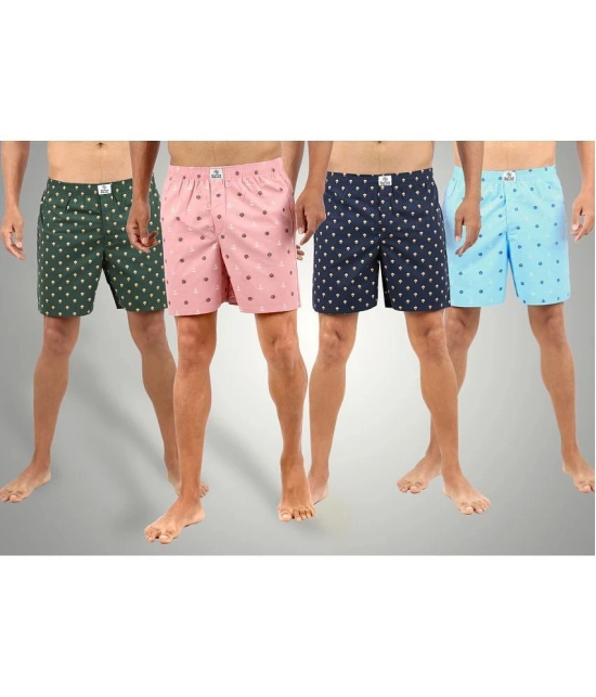 Men Boxer-(Pack of 4) Assorted - None