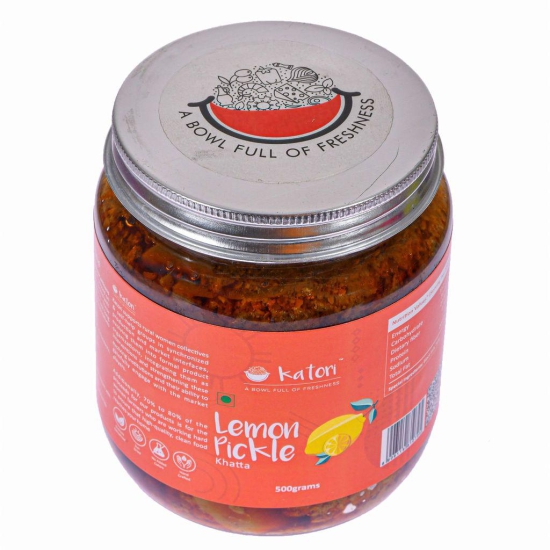 Katori Handcrafted Lemon (Non Sweet) Pickle | Glass Jars | 500gm