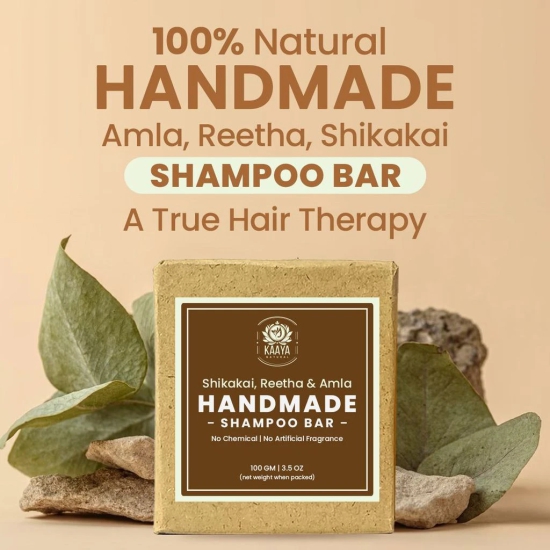 Kaaya Natural Shikakai, Reetha & Amla Handmade Shampoo Bar