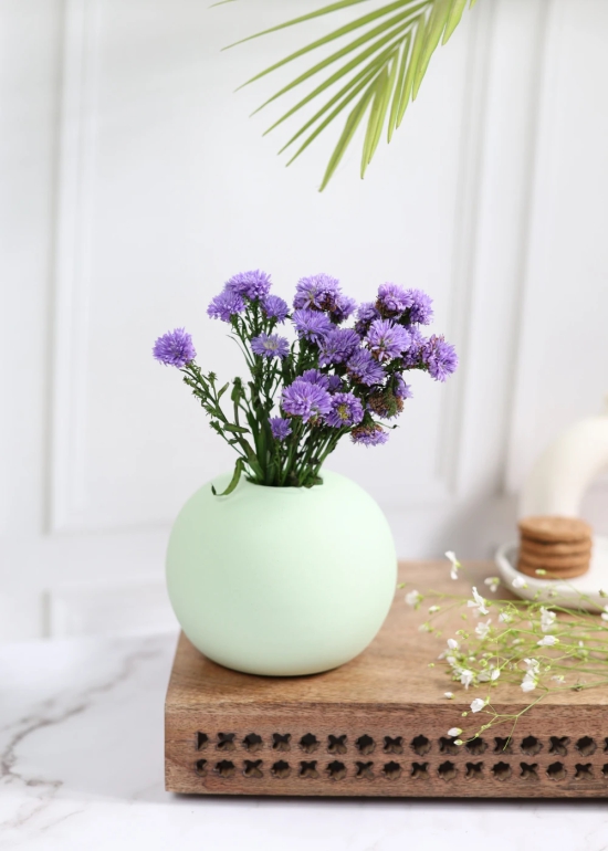 Light Green Round Planter-Single