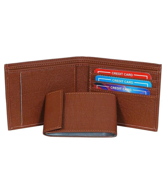 N K Traders PU Tan Casual Regular Wallet