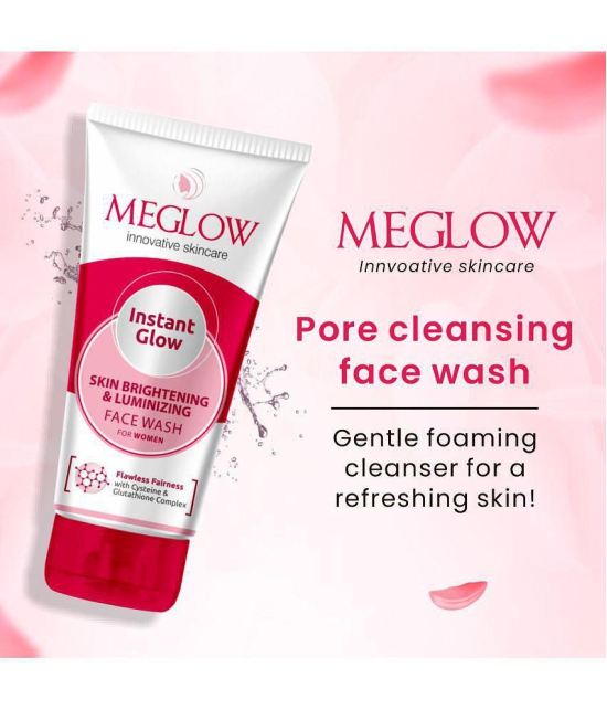 Meglow Instant Glow Skin Brightening Facewash for Women 70g Pack of 5