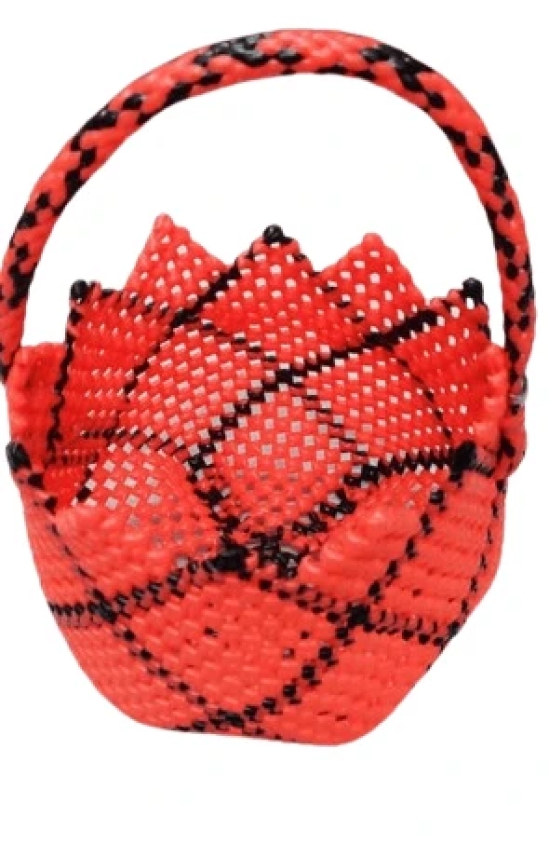 Red and Black Mini Basket/Wire Bag/Tote