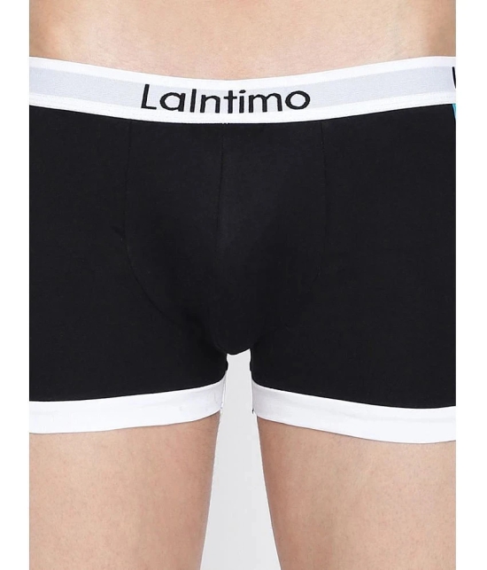 La Intimo Black Cotton Mens Trunks ( Pack of 1 ) - None