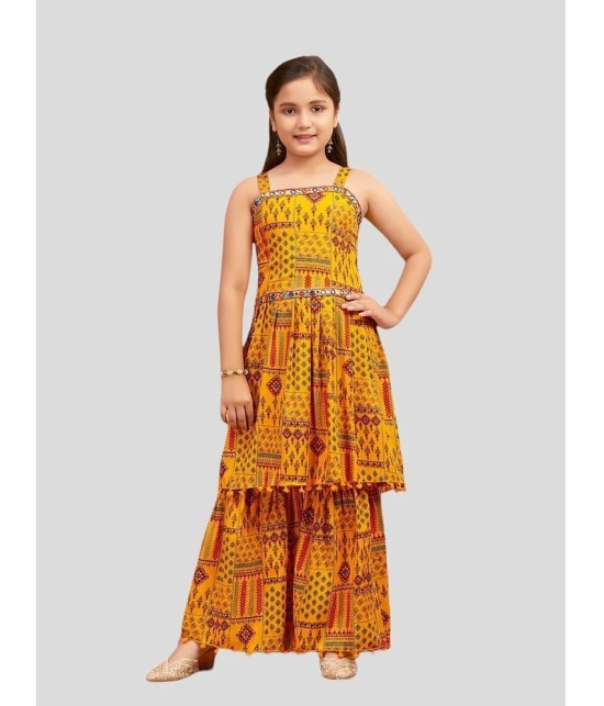 Aarika Yellow Polyester Girls Kurta and Sharara Set ( Pack of 1 ) - None