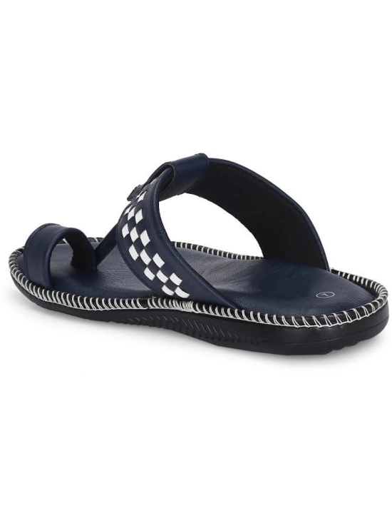 Leeport Blue Mens Kolhapuris - None