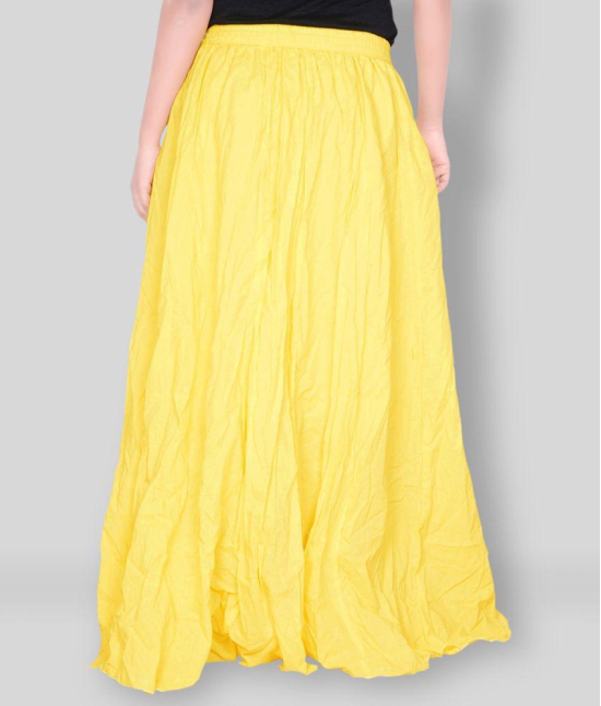 Sttoffa - Yellow Cotton Womens Broomstick Skirt ( Pack of 1 ) - 50