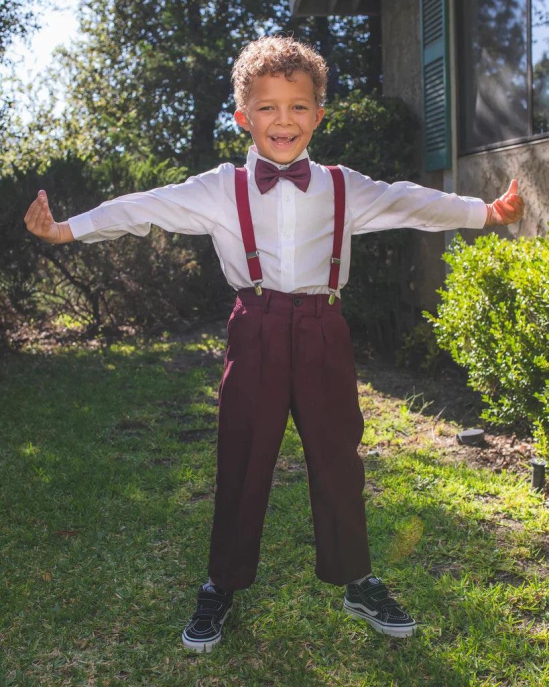 Children Boys Gentleman Clothing Sets Formal for Kids Boys Bowtie Long Sleeve Shirts+Suspender Pants Spring Autumn Casual Suits-1_2_Year