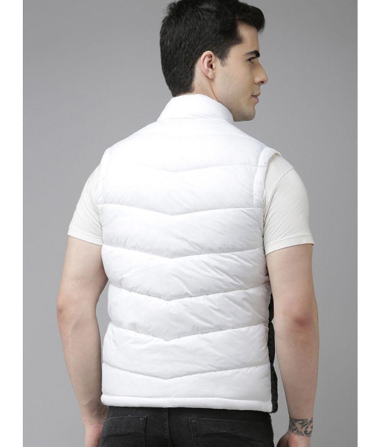 ADORATE Polyester Mens Quilted & Bomber Jacket - White ( Pack of 1 ) - None