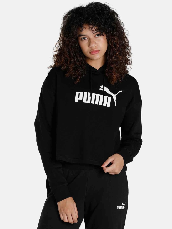 Essentials Cropped Logo Womens Hoodie