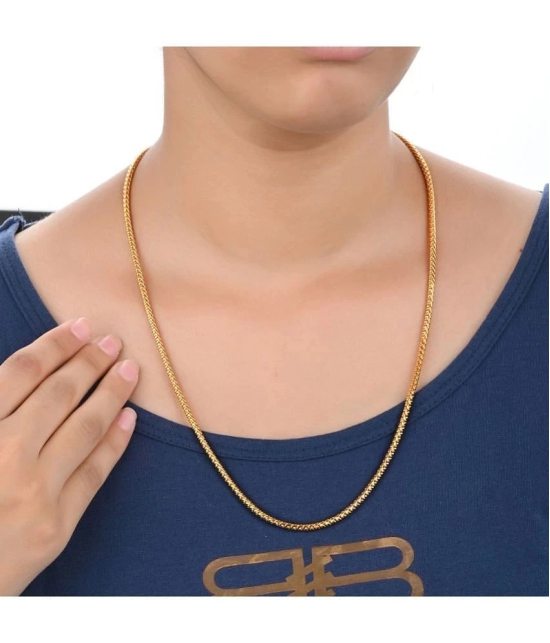 AanyaCentric Combo of 4 Gold Plated 22inches Long Fashion Chain - None