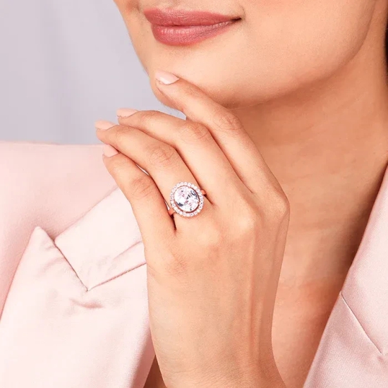 Anushka Sharma Rose Gold Solitaire Ring