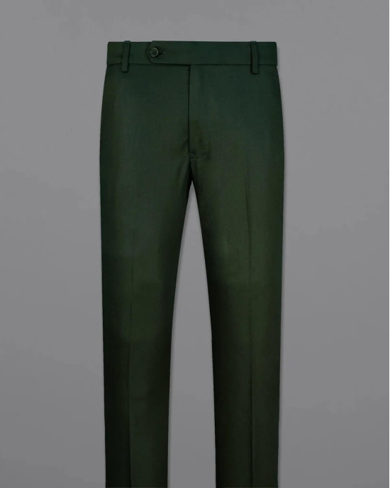 Army Green Normal Fit Trousers-32