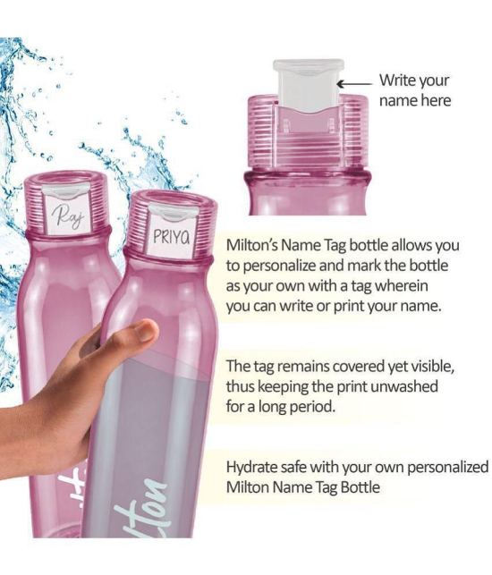 Milton Name Tag 1000 Water Bottle, 958 ml, Burgundy | BPA Free | 100% Leaf Proof | Office Bottle | Gym Bottle | Home | Kitchen | Travel Bottle | Hiking | Treking Bottle - Burgundy