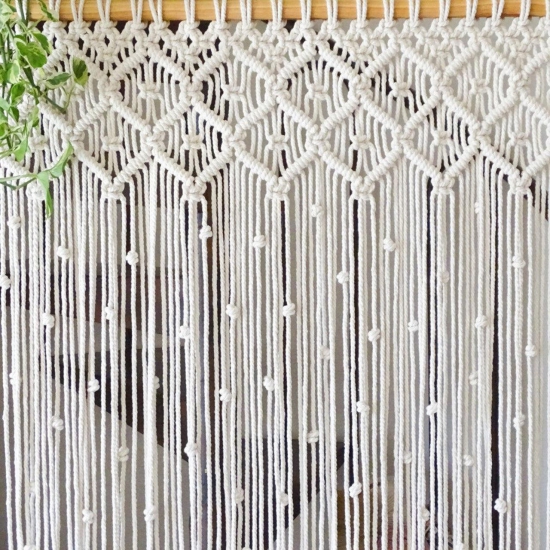 MACRAME ROPE CURTAIN-Ivory / 1