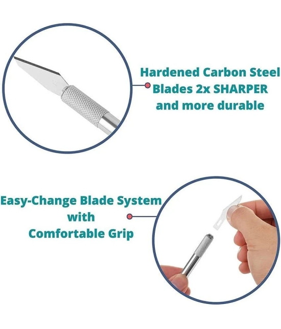 ECLET Detail Pen Knife With 5 Interchangeable Sharp Blades For Carving/Mat Cutting &Paper Cutting (code 11