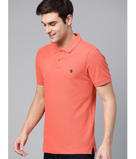 ADORATE Cotton Blend Regular Fit Solid Half Sleeves Mens Polo T Shirt - Rose Gold ( Pack of 1 ) - None