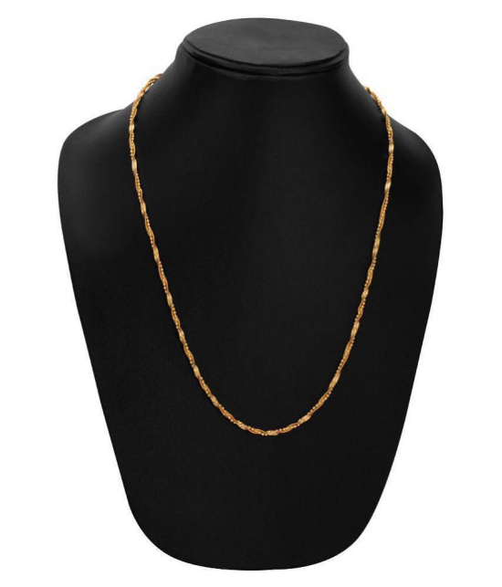 AanyaCentric Gold Plated Golden Alloy Chain Mala for Women and Girls - Golden